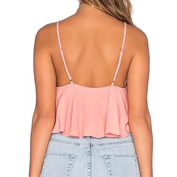 FOR LOVE & LEMONS x REVOLVE Lace Ruffle Tank Pink - Picture 3 of 5